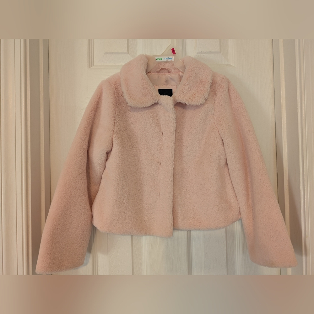 GAP Kids Pink Faux Fur Jacket